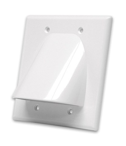 Vanco WPBW2W Bulk Cable Dual & White Wall Plate
