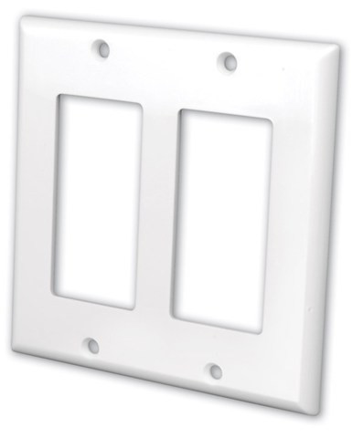 Vanco 820502 Decor Style Dual Ivory Face Plate
