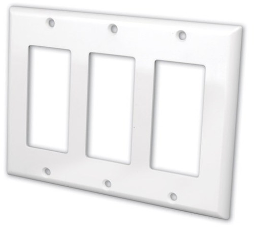 Vanco 820503 Decor Style Triple Ivory Face Plate
