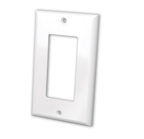 Vanco 820511 Decor Style Single White Face Plate