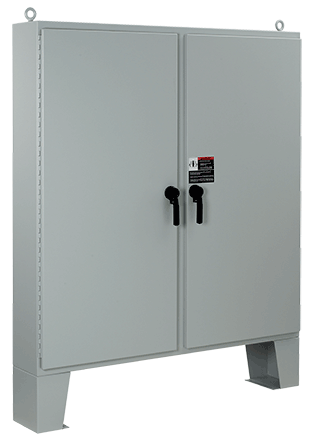Hoffman A74H6018LP3PT Type 4 Steel Two-Door Enclosure with Floor Stands