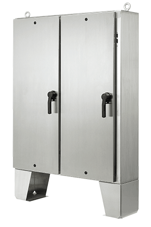 Hoffman A60HX4912SSLPQT Type 4X Stainless Steel General Purpose Two-Door Floor-Mount Disconnect Enclosure