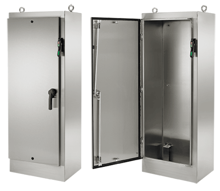 Hoffman A72HXS2718SSLPQT Type 4X General Purpose Stainless Steel Single-Door Free-Stand Disconnect Enclosure