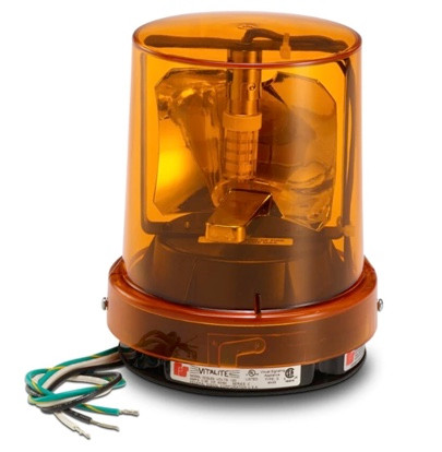 Federal Signal 121SLED-120A 120-240VAC Amber Vitalite Rotating LED Warning Light