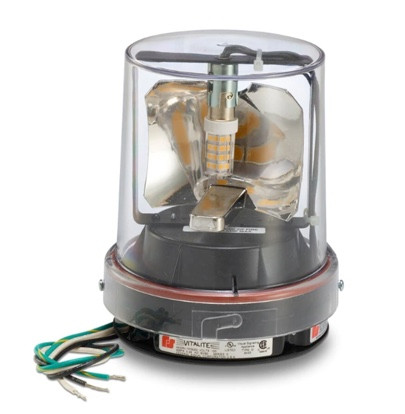 Federal Signal 121SLED-120C 120-240VAC Clear Vitalite Rotating LED Warning Light