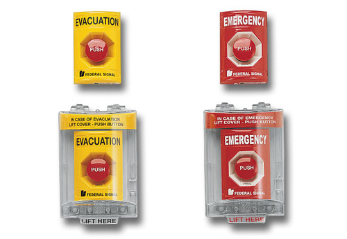 Federal Signal PSEM-RM Red Momentary Emergency Push Station