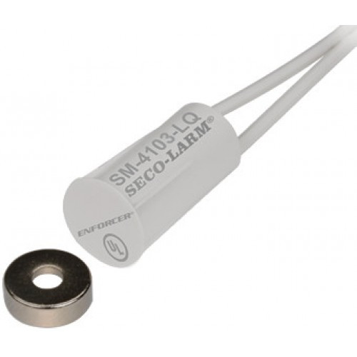 Seco-Larm SM-4103-LQ/W 3/8" Rare-Earth Recessed-Mount Magnetic Contact