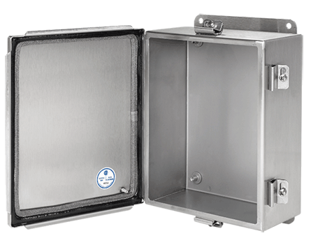 Hoffman A1412CHEMCSS Type 4X EMC Continuous Hinge Enclosure with Clamps