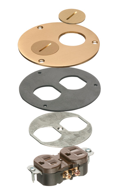 Arlington FLB3520MBTK Flush-to-Floor Round Cut-in Floor Box Kit
