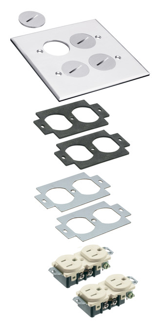 Arlington FLB5540NL Threaded-Plug Metal Cover
