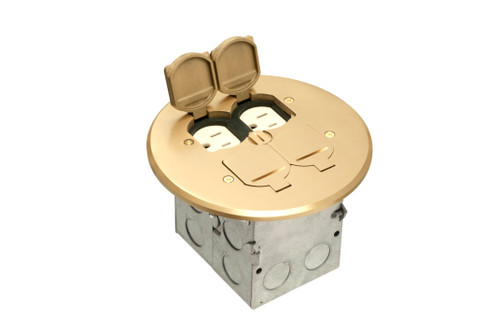 Arlington FLB6240MB Steel Box & Cover Floor Box Kit