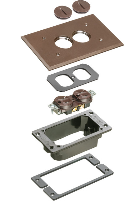 Arlington FLBC101BRTK Concrete Rough-In Floor Box & Trim Kit