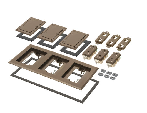 Arlington FLBC8530BR Plastic-Cover Gangable Box Kit