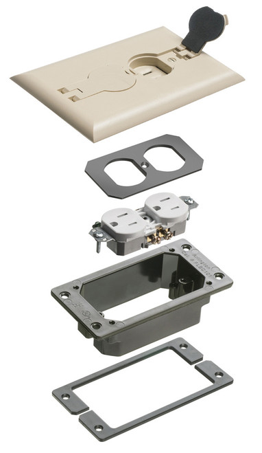 Arlington FLBCF101LATK Concrete Rough-In Floor Box & Trim Kit