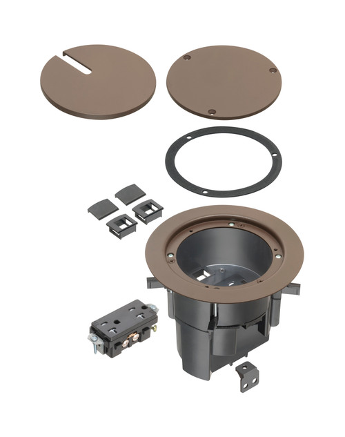 Arlington FLBR5420BR Recessed-Wiring IN BOX Floor Box Kit