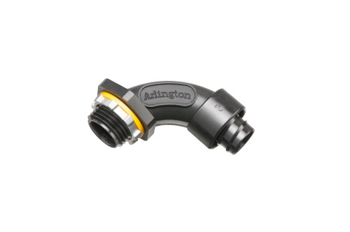 Arlington NMSC9038BL 3/8" Screw-On 90-Degree Non-Metallic Connector