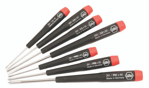Wiha 26197 7 Piece Precision Slotted and Phillips Screwdriver Set