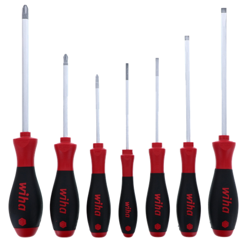 Wiha 30278 7 Piece SoftFinish Slotted and Phillips Screwdriver Set