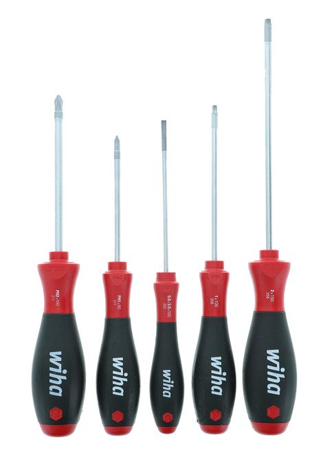 Wiha 53099 10 Piece SoftFinish X Heavy Duty Slotted and Phillips