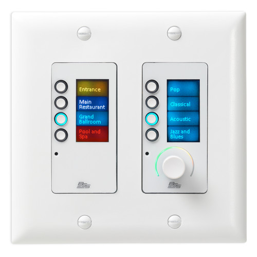 BSS EC-8BV-WHT-US 8 Buttons & Volume Ethernet Controller