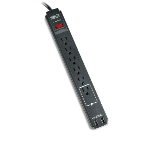 Tripp-Lite TLP606USBBTAA 6-Outlet Surge Protector
