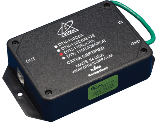 Ditek DTK-110RJC6A 10 Gigabit Ethernet Surge Protector