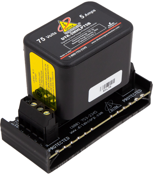 Ditek DTK-2MHLP75BWB Snap-Track Base Data & Signaling Circuit Surge Protector