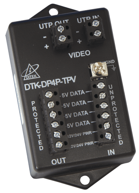 Ditek DTK-DP4PTPV PTZ Camera Twisted Pair Wiring Surge Protector