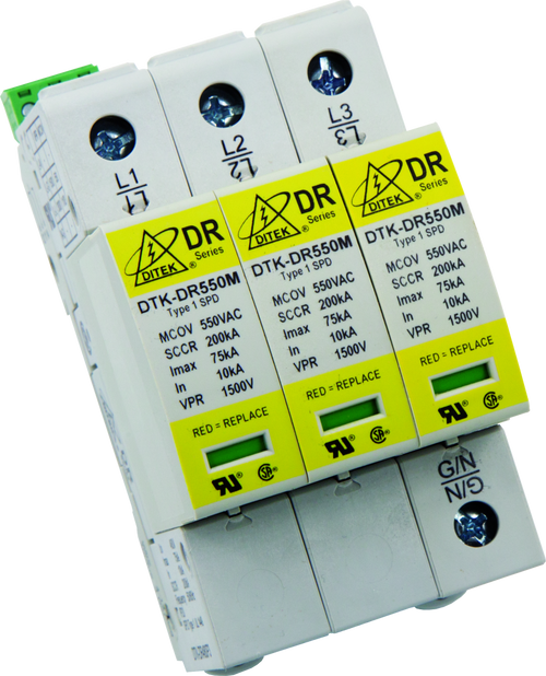 Ditek DTK-DR600P4 DIN Rail Surge Protective Device