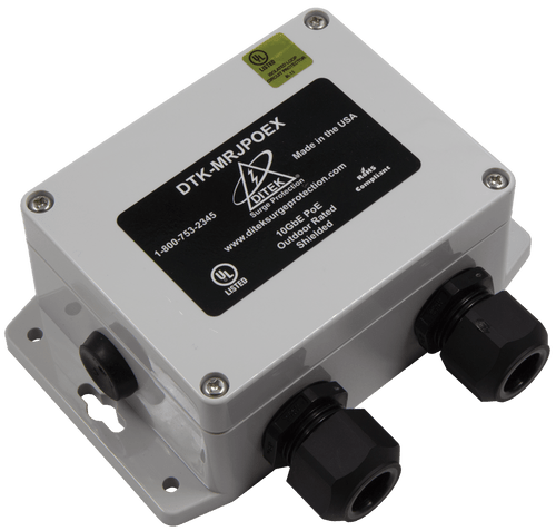 Ditek DTK-MRJPOEX Outdoor Application Power over Ethernet Surge Protector