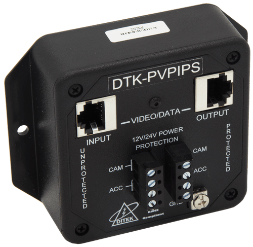 Ditek DTK-PVPIPS IP/PoE Data & 12/24V Power Surge Protector
