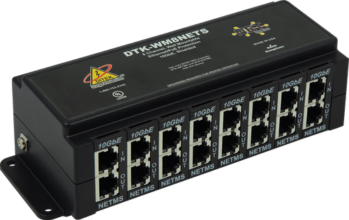 Ditek DTK-WM8NETS Wall Mount 8 Channel Network Surge Protector