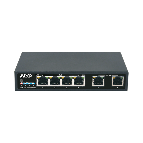 Avycon AVN-S06-2P1U04W90G 6-Port Managed L2+ Gigabit Switch