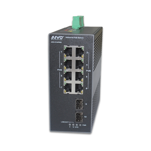 Avycon AVN-I10-2P08G 8-Port Gigabit Industrial Poe Switch