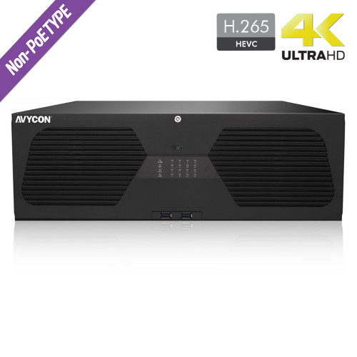Avycon AVR-HN5128E2N-FD-120T 128-Channel UHD Facial Detection Network Video Recorder, 120TB HDD