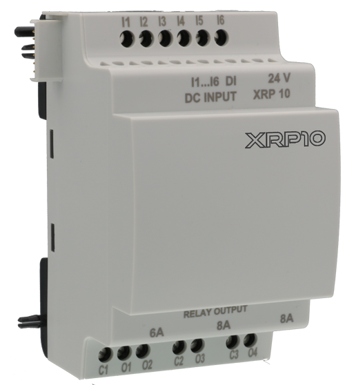 Crouzet 88975201 Digital Expansion XRp10 With 6 Digital Inputs And 4 Relays Outputs (2X6A/2X8A), Up To 2 Expansions