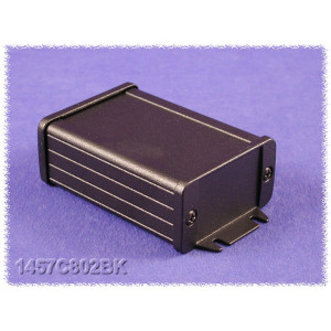 Hammond Manufacturing 1457C802BK Sloped Aluminum Console Enclosure