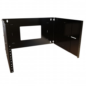 Hammond Manufacturing APB19010BK1 6U Adjustable Depth Hinged Wall Rack