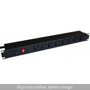Hammond Manufacturing 1589H8D1BKRR 20A 8 OUTLET SWITCH 15' TW LCK