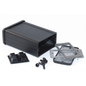 Hammond Manufacturing 1457C801EBK Sloped Aluminum Console Enclosure