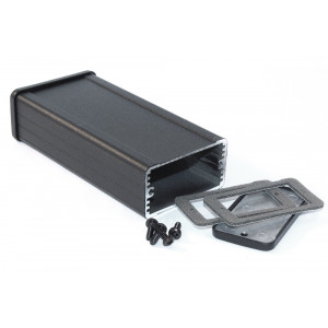 Hammond Manufacturing 1457C1201EBK Sloped Aluminum Console Enclosure