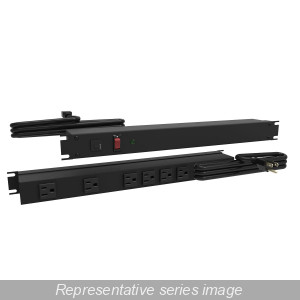 Hammond Manufacturing 1583H8B1SBK 19" RACKMOUNT, 8 REC ON REAR