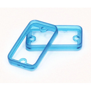 Hammond Manufacturing 1455DBTBU translucent blue plastic bezels for 1455D enclosures- 2/pack