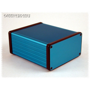 Hammond Manufacturing 1455N1201BU blue extruded aluminum enclosure w/ metal end panels