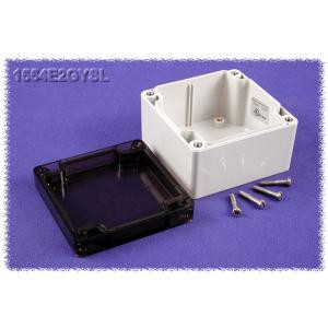 Hammond Manufacturing 1554E2GYSL RAL7035 grey polycarb plastic watertight enclosure, smoked lid