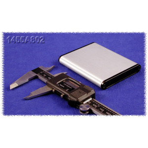 Hammond Manufacturing 1455A802 extruded aluminum enclosure w/ plastic end panels