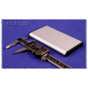 Hammond Manufacturing 1455A1202 extruded aluminum enclosure w/ plastic end panels