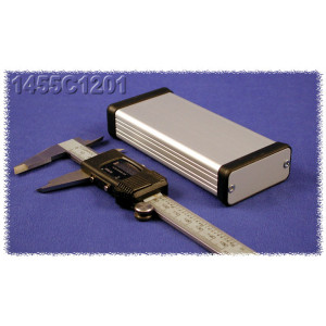 Hammond Manufacturing 1455C1201 extruded aluminum enclosure w/ metal end panels