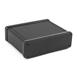 Hammond Manufacturing 1455L802BK black extruded aluminum enclosure w/ plastic end panels