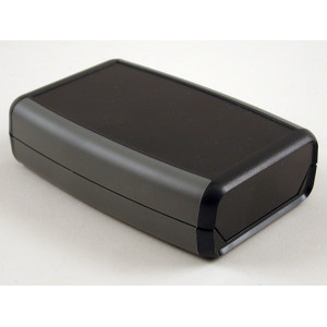 Hammond Manufacturing 1553WCBK black ABS  w/ grey TPE side hand held watertight enclosure 4.62x3.11x1.30